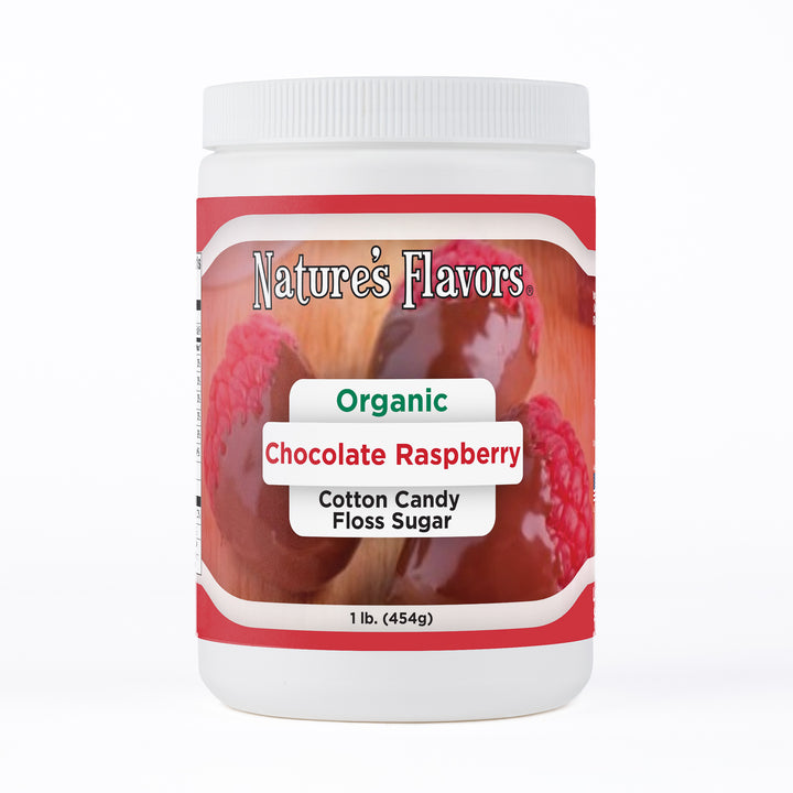 Chocolate Raspberry Cotton Candy Floss Sugar, Organic