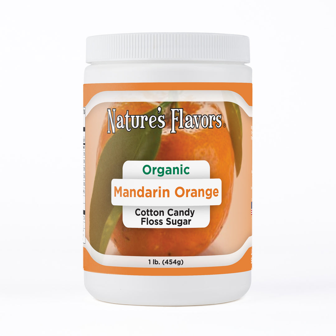Mandarin Orange Cotton Candy Floss Sugar, Organic