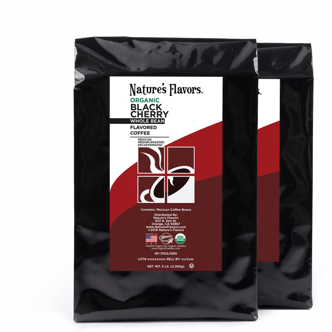 Organic Decaf Black Cherry Flavored Coffee Beans