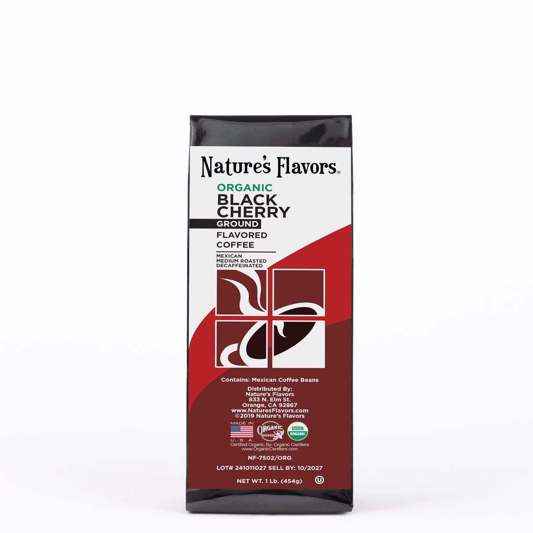 Organic Decaf Black Cherry Flavored Coffee Beans