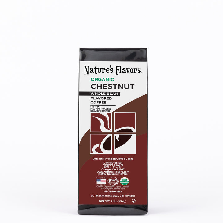 Organic Decaf Chestnut Flavored Coffee Beans
