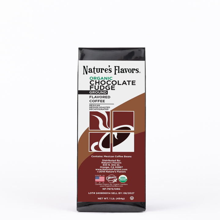 Organic Decaf Chocolate Fudge Flavored Coffee Beans
