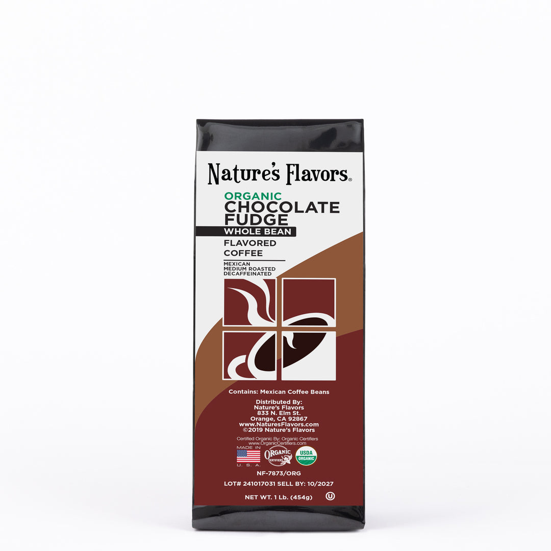 Organic Decaf Chocolate Fudge Flavored Coffee Beans