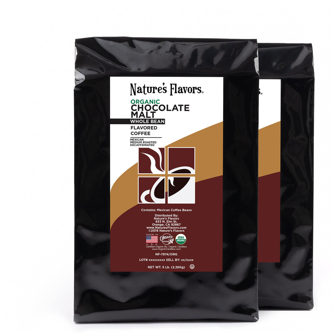 Organic Decaf Chocolate Malt Flavored Coffee Beans