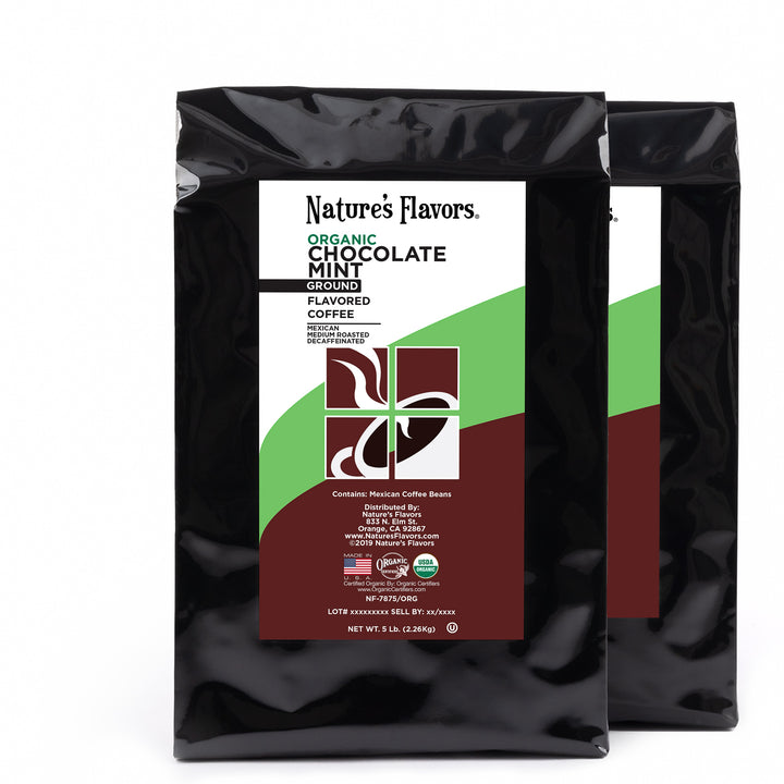 Organic Decaf Chocolate Mint Flavored Coffee Beans