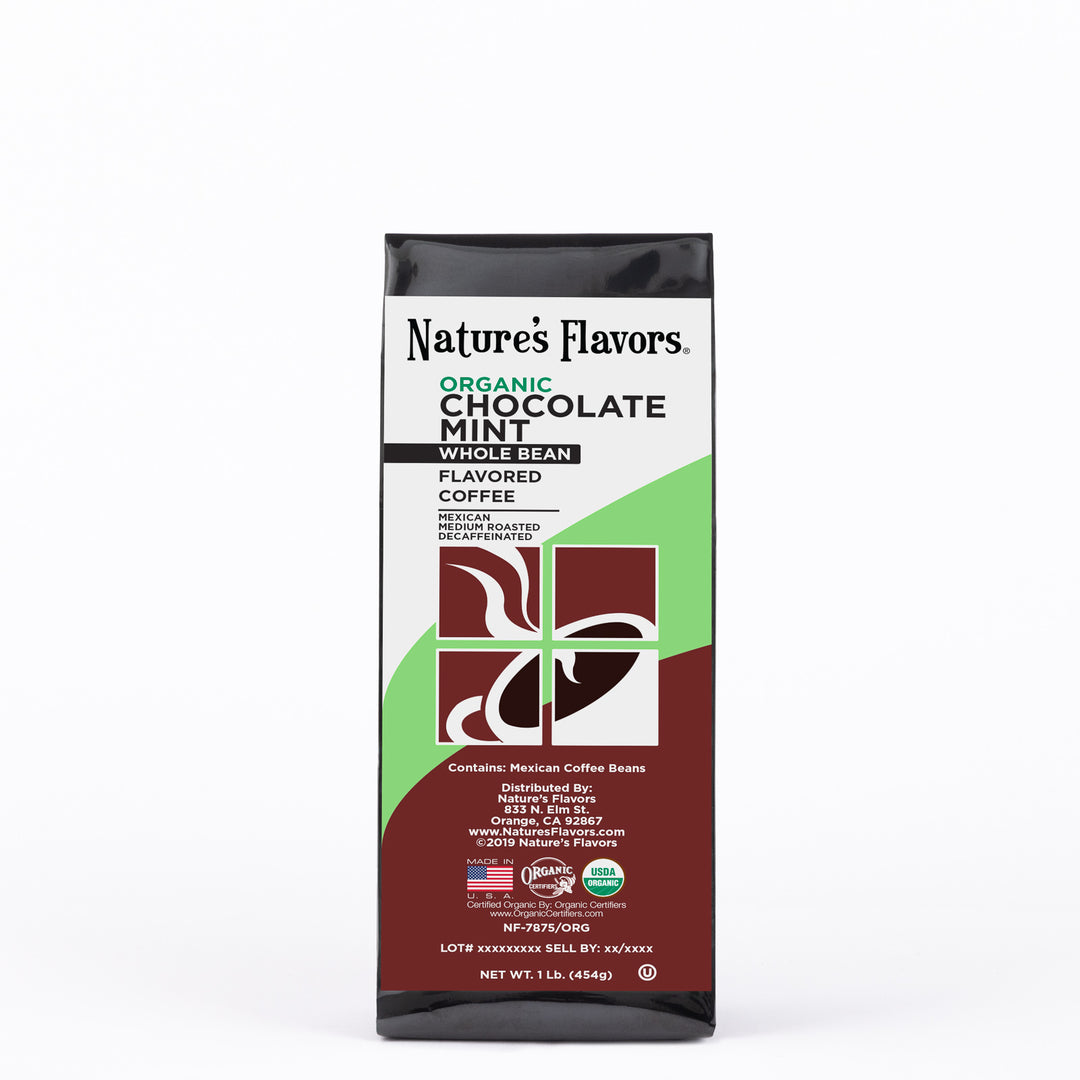 Organic Decaf Chocolate Mint Flavored Coffee Beans