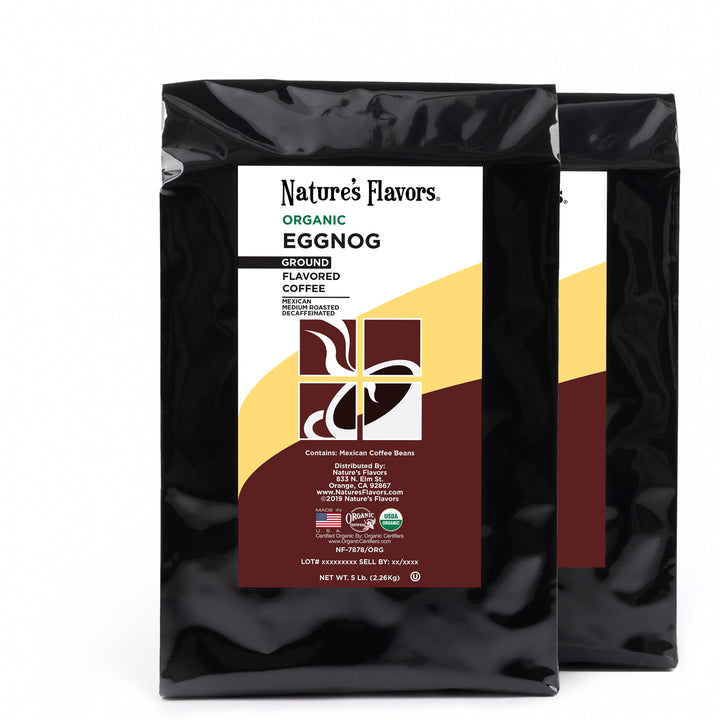 Organic Decaf Eggnog Flavored Coffee Beans