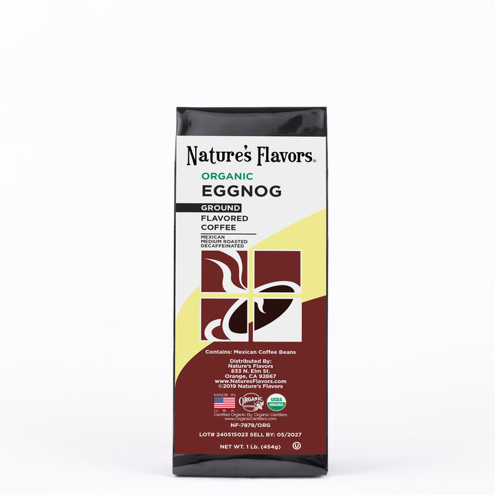 Organic Decaf Eggnog Flavored Coffee Beans