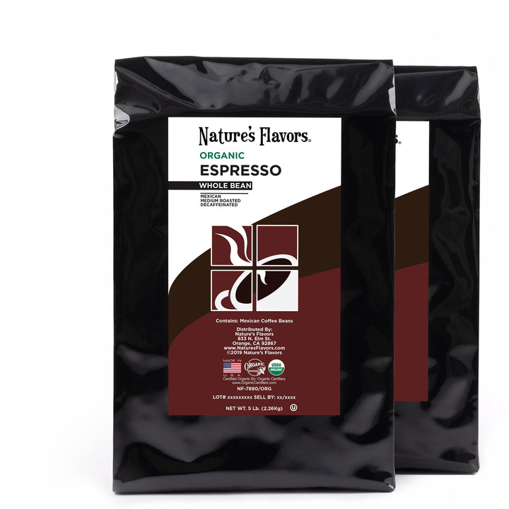 Organic Decaf Espresso Flavored Coffee Beans
