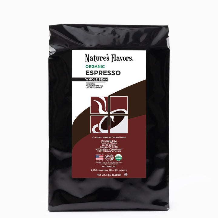 Organic Decaf Espresso Flavored Coffee Beans