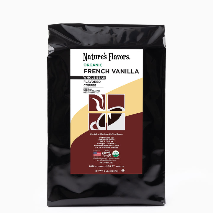 Organic Decaf French Vanilla Flavored Coffee Beans