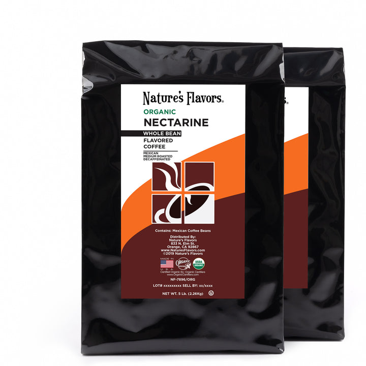 Organic Decaf Nectarine Flavored Coffee Beans
