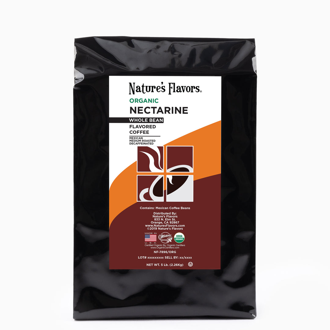 Organic Decaf Nectarine Flavored Coffee Beans
