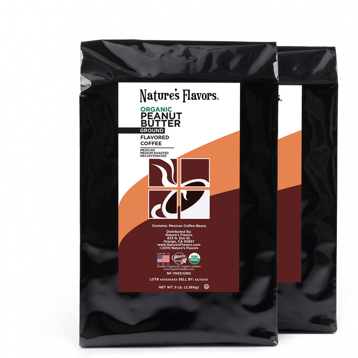 Organic Decaf Peanut Butter Flavored Coffee Beans