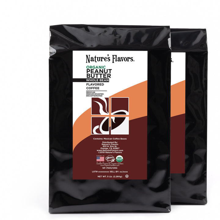 Organic Decaf Peanut Butter Flavored Coffee Beans