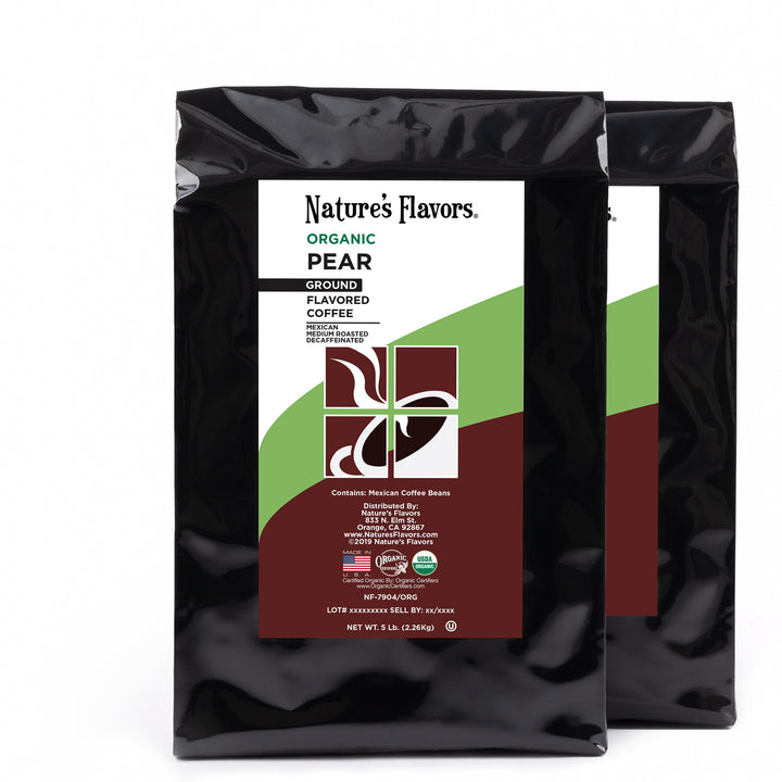 Organic Decaf Pear Flavored Coffee Beans