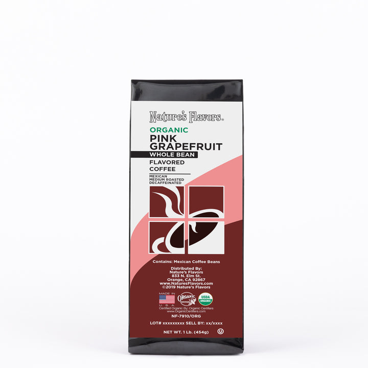 Organic Decaf Pink Grapefruit Flavored Coffee Beans