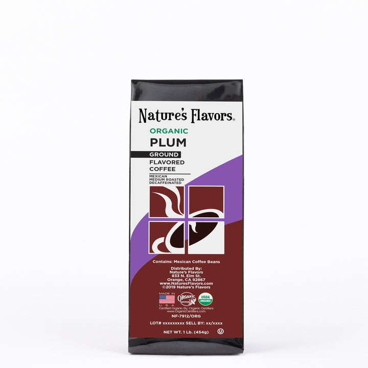 Organic Decaf Plum Flavored Coffee Beans