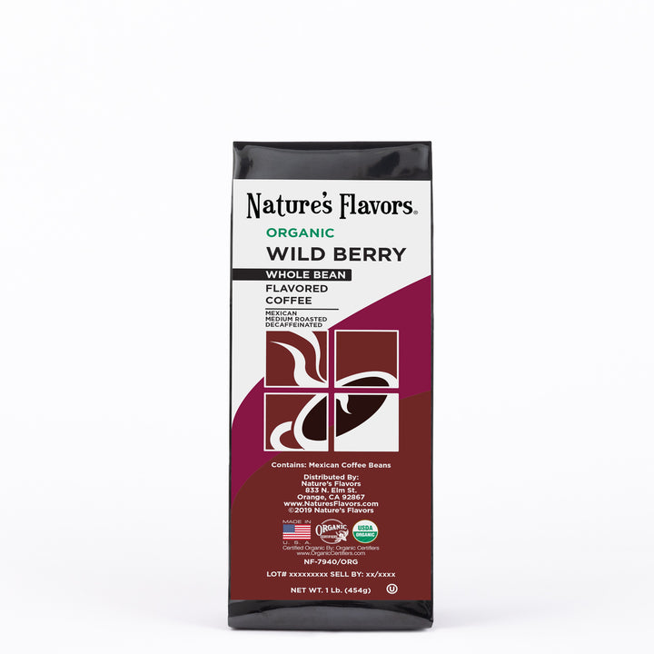 Organic Decaf Wild Berry Flavored Coffee Beans
