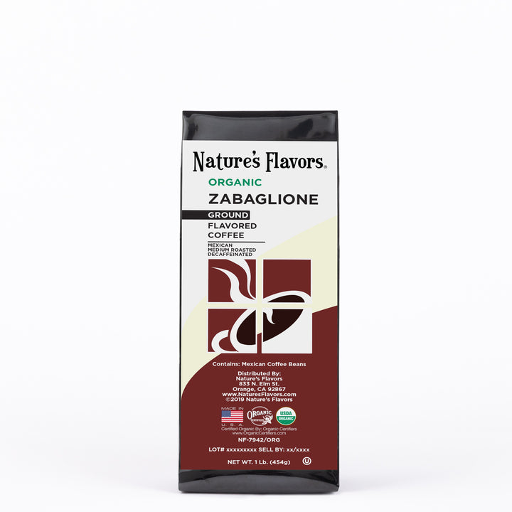 Organic Decaf Zabaglione Flavored Coffee Beans