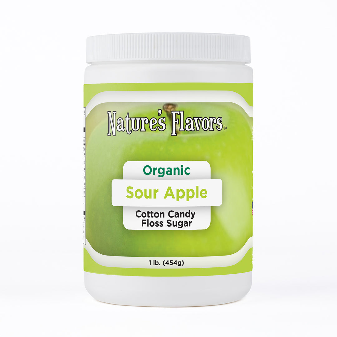 Organic Sour Apple Cotton Candy Floss Sugar