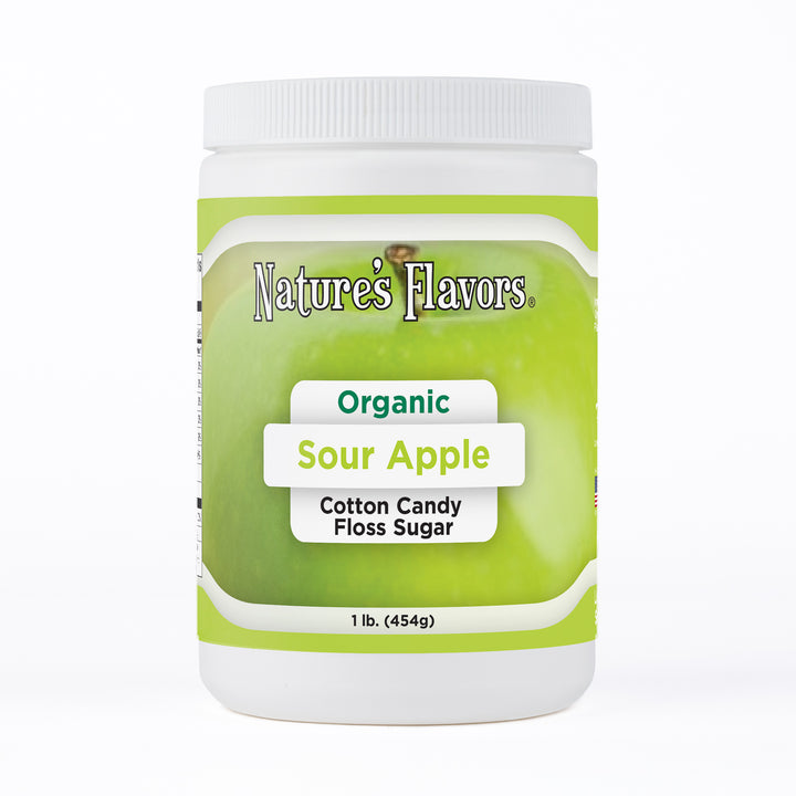 Organic Sour Apple Cotton Candy Floss Sugar