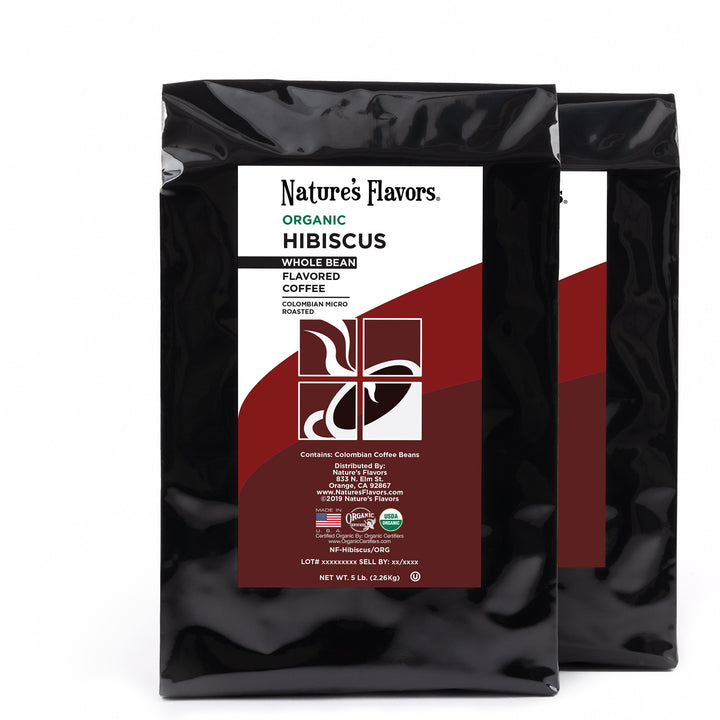Organic Hibiscus Flavored Coffee Beans