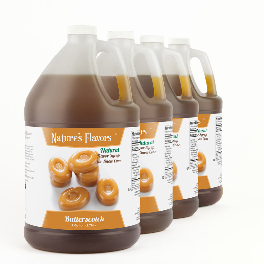 Butterscotch Snow Cone Syrup, Natural