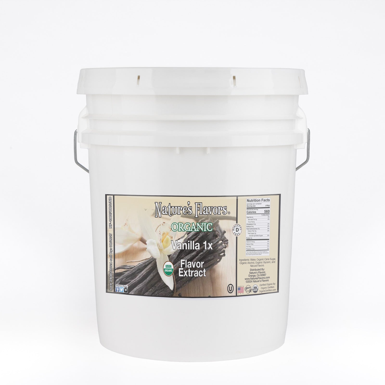 Vanilla Flavor Extract Without Diacetyl (1x Fold), Organic
