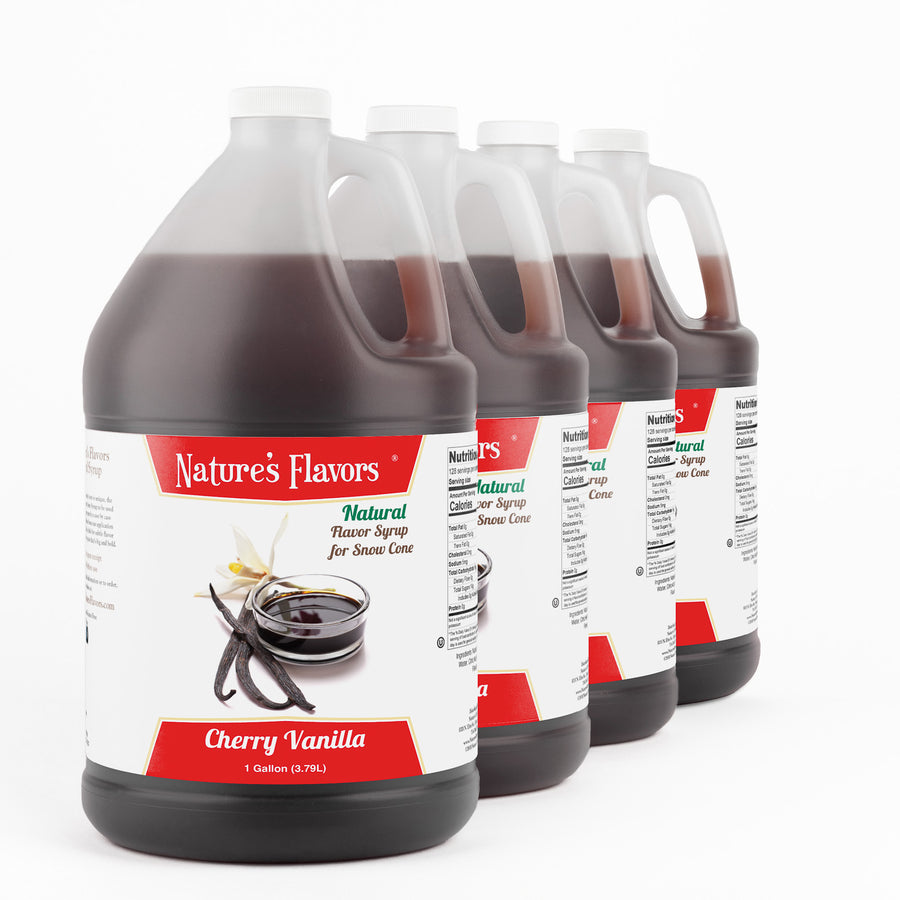 Cherry Vanilla Snow Cone Syrup, Natural