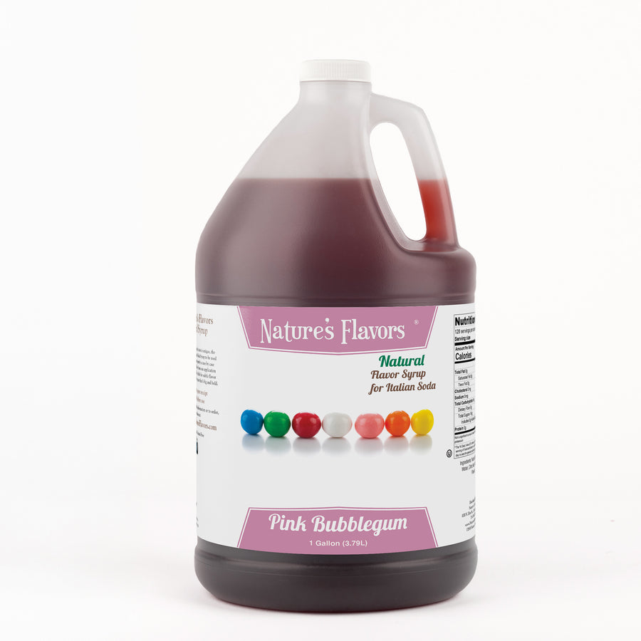 Pink Bubble Gum Italian Soda Syrup, Natural