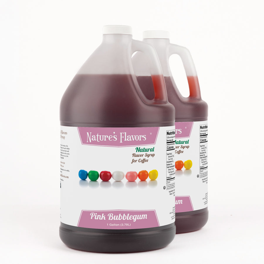 Pink Bubble Gum Coffee Syrup, Natural
