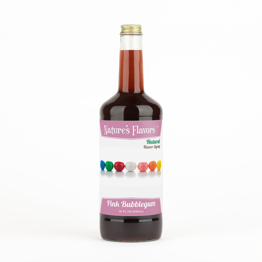 Pink Bubble Gum Syrup, Natural
