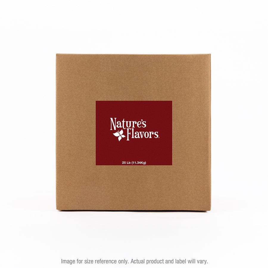 25 lb Brown box with Natures Flavors logo on a white background