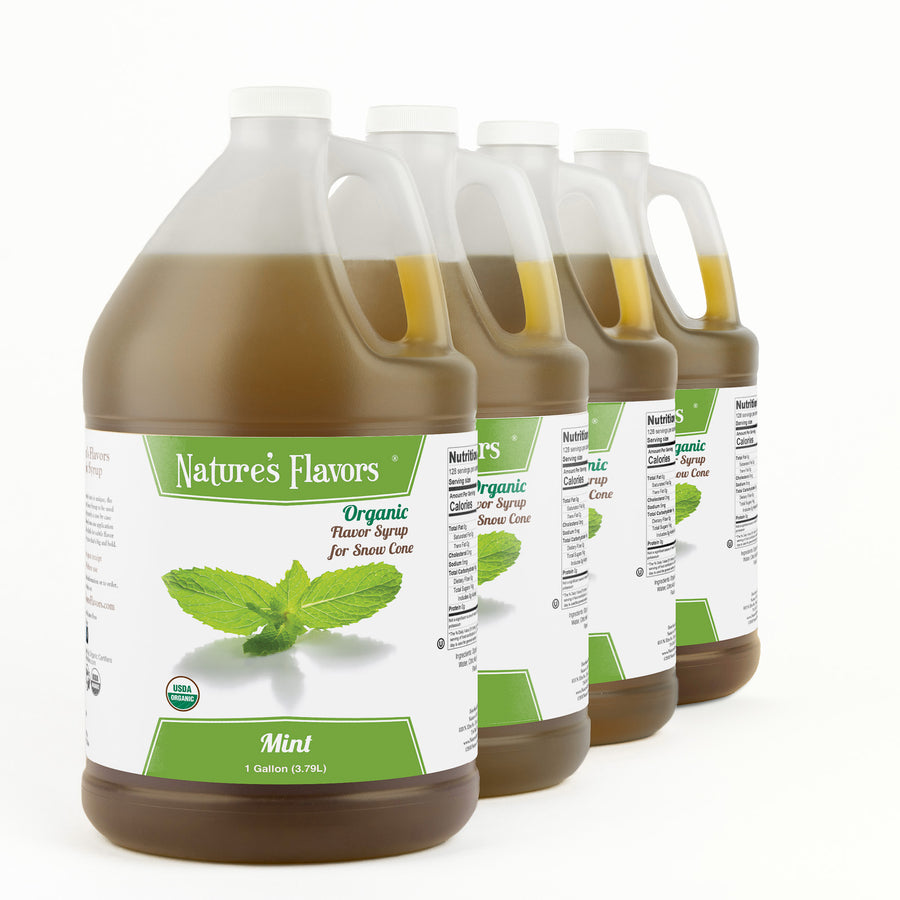 Mint Snow Cone Syrup, Organic