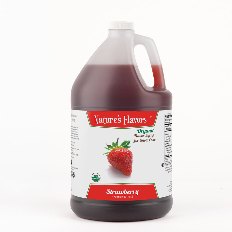 Strawberry Snow Cone Syrup, Organic
