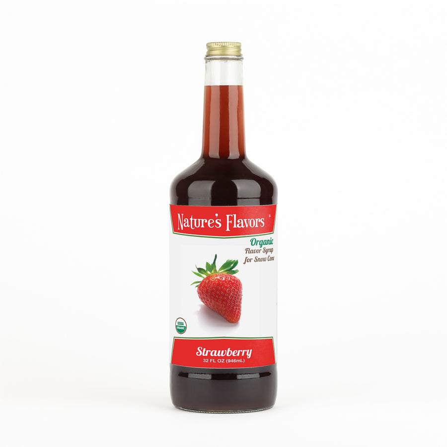 Strawberry Snow Cone Syrup, Organic