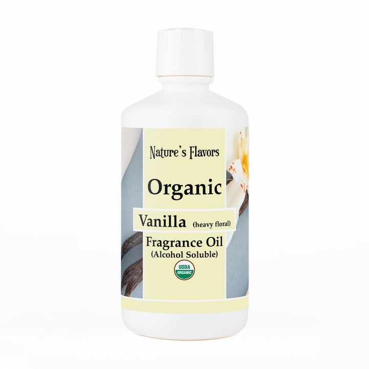 Organic Vanilla Fragrance Oil (Heavy Floral) (Alcohol Soluble)