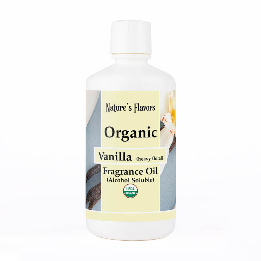 Organic Vanilla Fragrance Oil (Heavy Floral) (Alcohol Soluble)