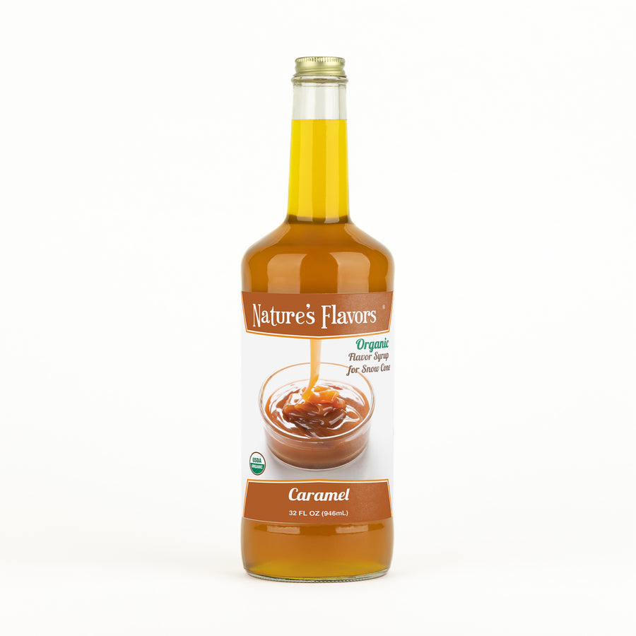 Caramel Snow Cone Syrup, Organic