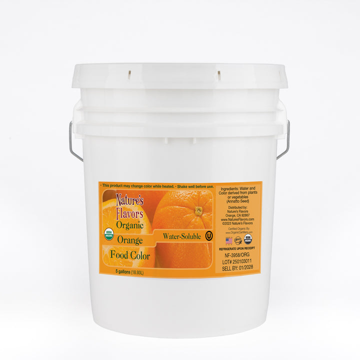 Orange Food Coloring (Organic), Water-Soluble