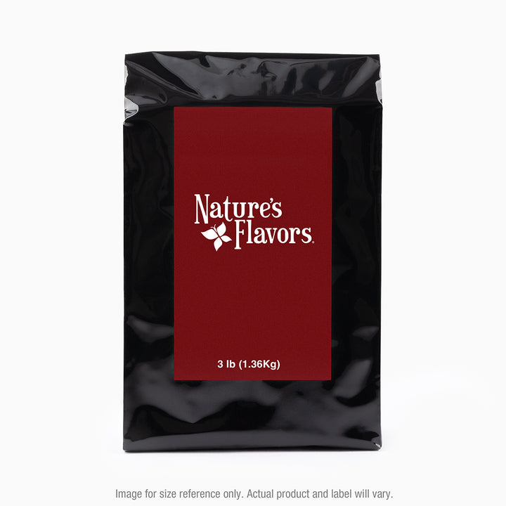 3 lb container with 'Nature's Flavors' label on a white background