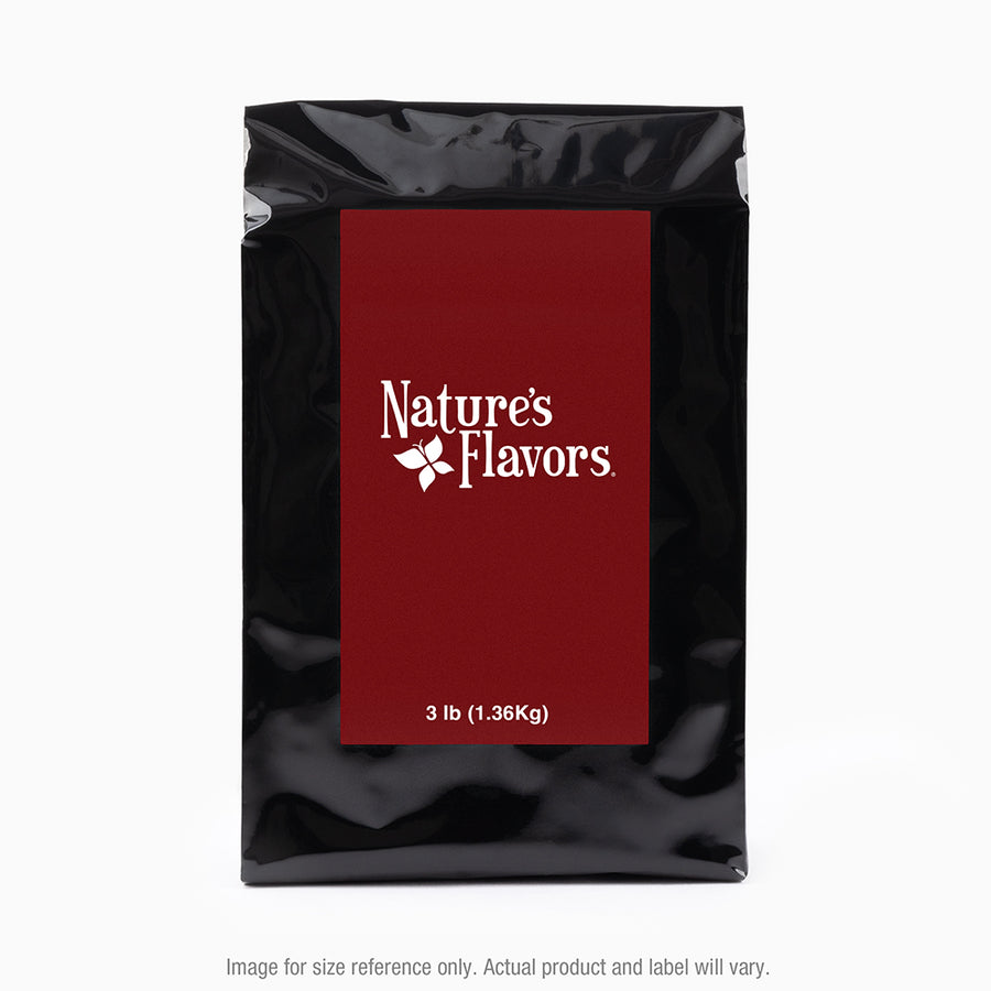 3 lb container with 'Nature's Flavors' label on a white background