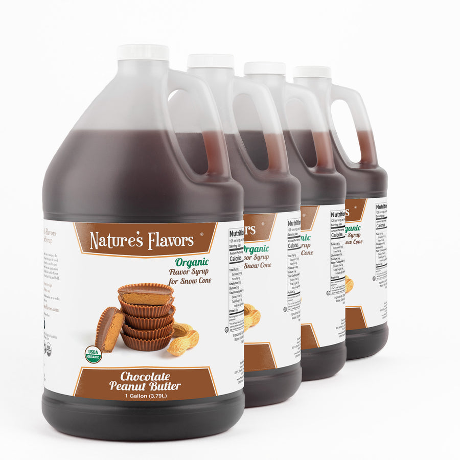 Chocolate Peanut Butter Snow Cone Syrup, Organic