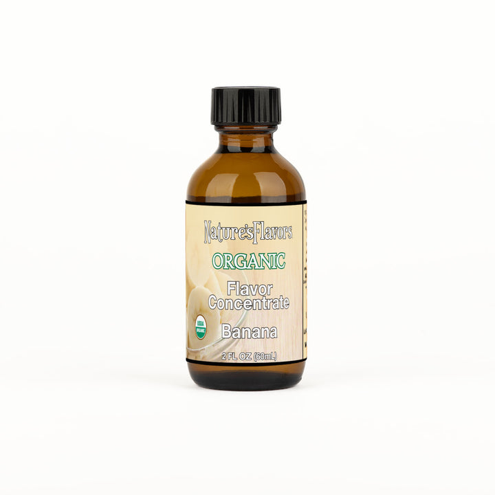 2oz bottle with Organic Flavor Concentrate, Banana label