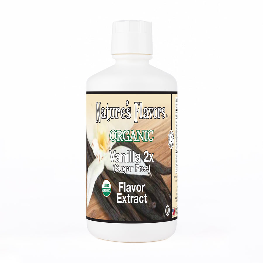 Vanilla Flavor Extract Without Diacetyl Sugar Free (2x Fold), Organic