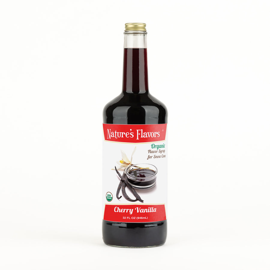Cherry Vanilla Snow Cone Syrup, Organic