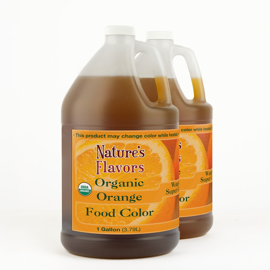 Orange Food Coloring (Organic), Water-Soluble Super Concentrate