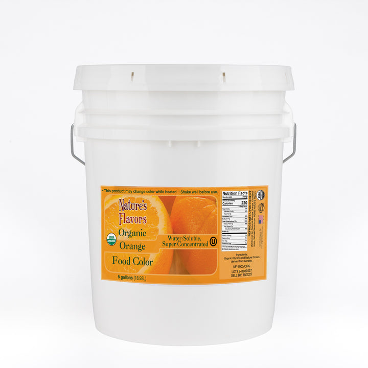 Orange Food Coloring (Organic), Water-Soluble Super Concentrate