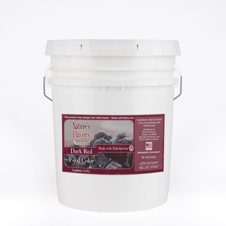 Dark Red Food Coloring (Made with Elderberries), Natural